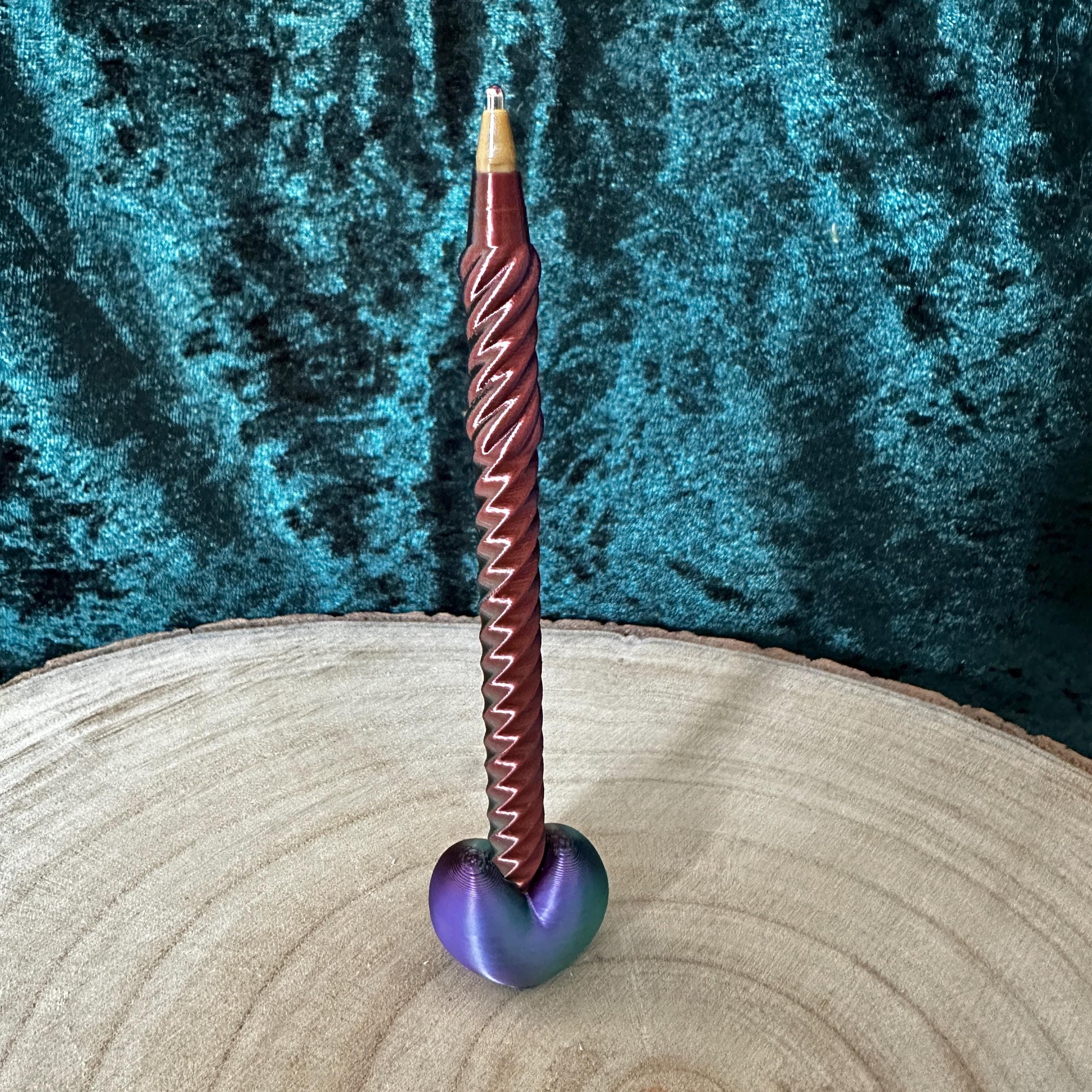 Fidget Kugelschreiber mit Herz-3D-gedruckt,BIC Mine-Anti-Stress Stift-Geschenk für Schule,Büro,Alltag