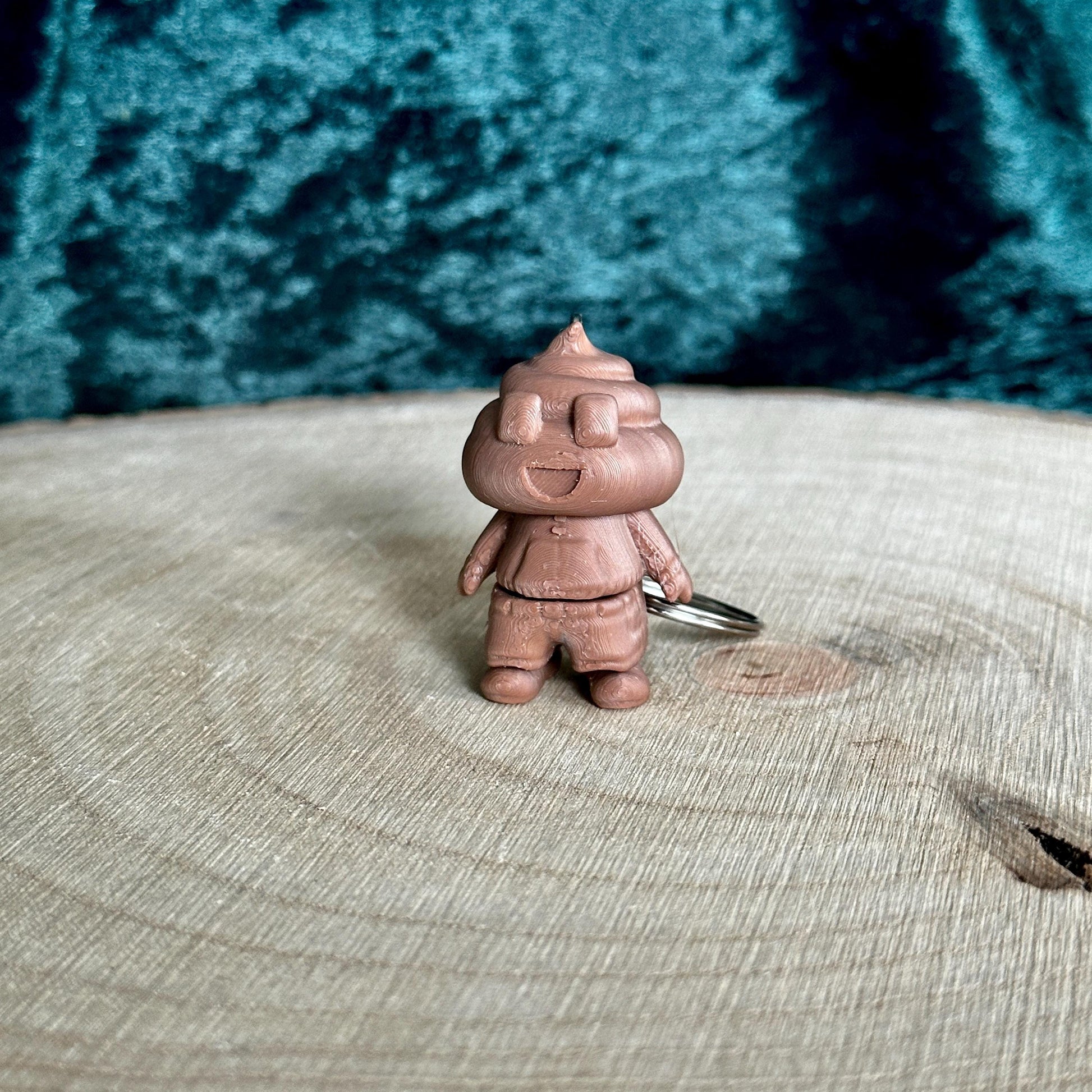 Fidget-Poo (Poop) Schlüsselanhänger – Lustiges Kackhaufen Emoji, beweglich, Anti-Stress Gadget, Geschenkidee 3D Druck