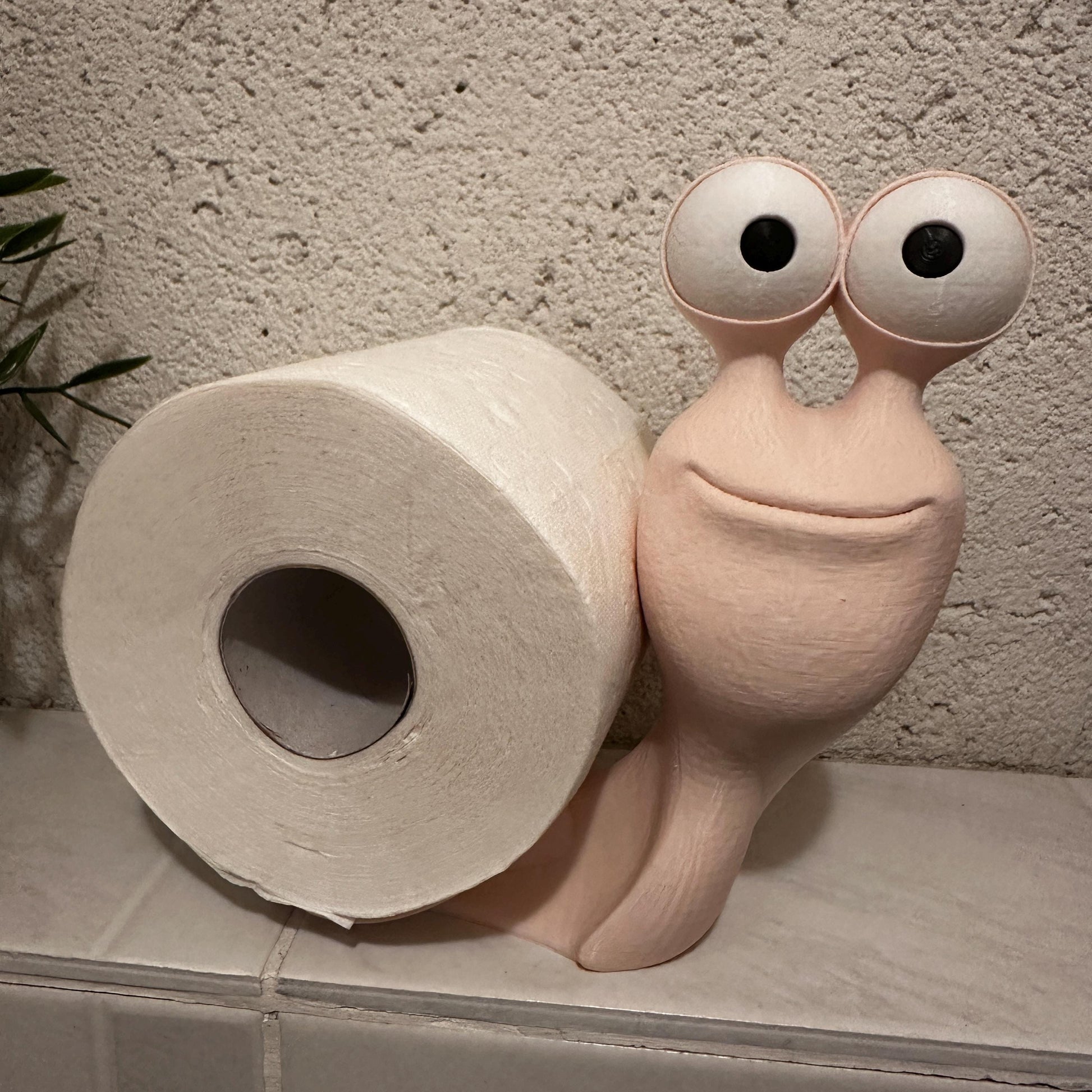 Lustiger Schnecken-Toilettenpapierhalter 2 Farbvariationen 3D-Druck Deko WC Bad Geschenk Schnecke mit Klorolle/witziger Klo-Gag für Gäste-WC