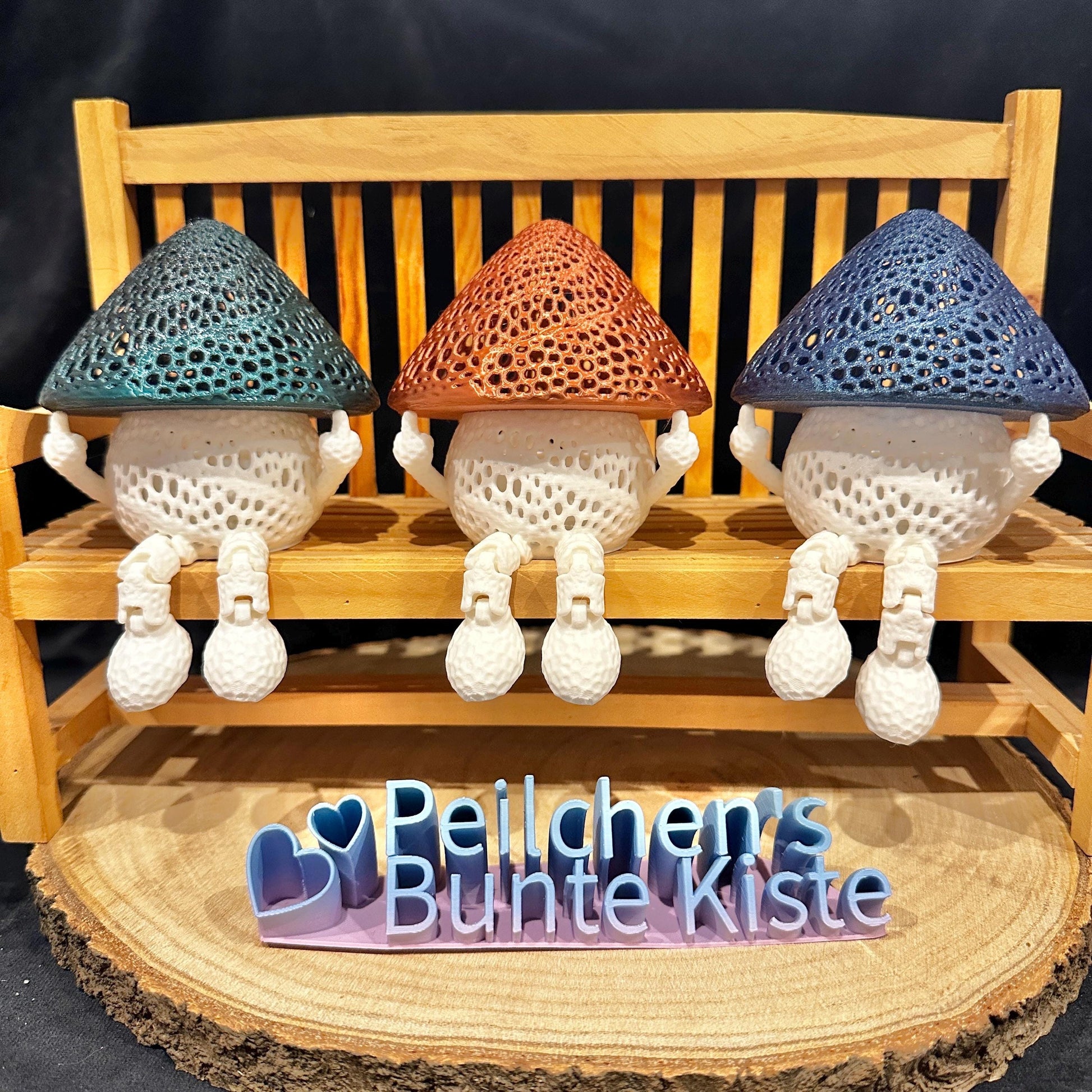 Freche Pilz-Lampe – mit Stil und Mittelfinger Cottagecore und Fairycore Deko – für Erwachsene – Zauberwald Geschenk – Sommerdeko Handgemacht