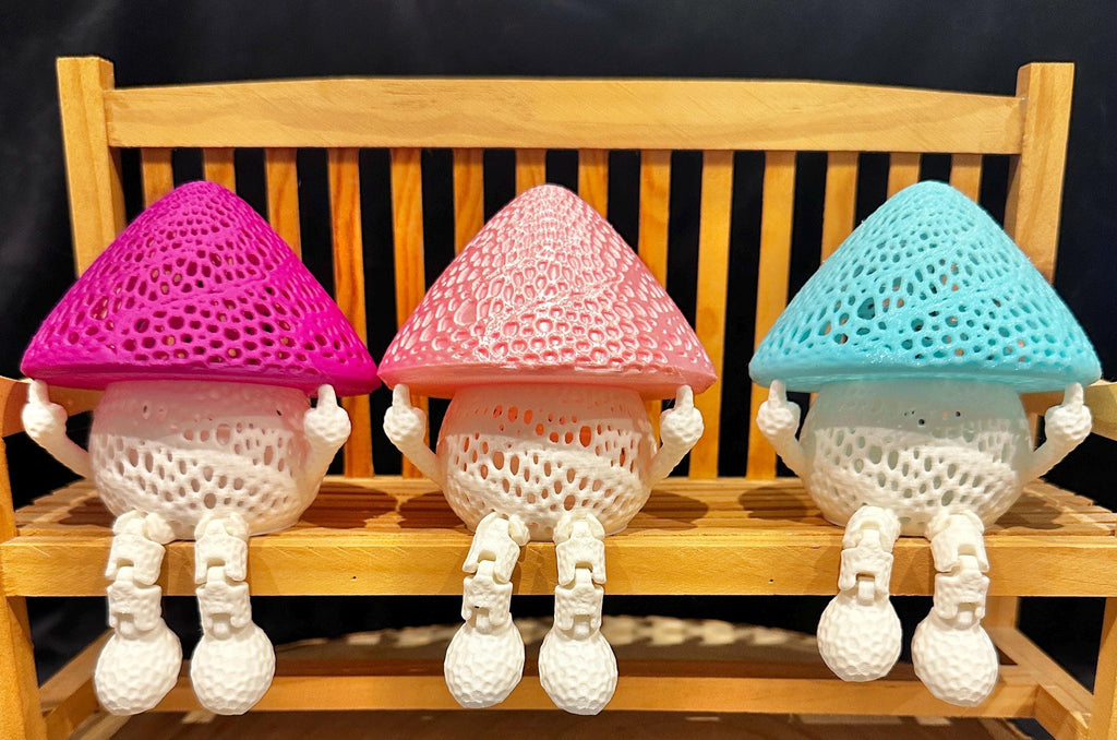 Freche Pilz-Lampe – mit Stil und Mittelfinger Cottagecore und Fairycore Deko – für Erwachsene – Zauberwald Geschenk – Sommerdeko Handgemacht