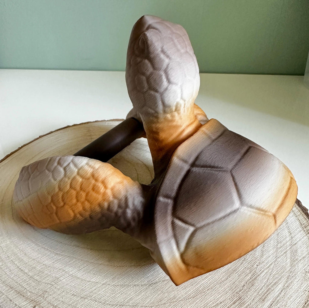Toilettenrollenhalter Schildkröte Bad Deko 3D-Druck – Meeres-Deko WC Halterung – Geschenk für Meeresfreunde – Naturton