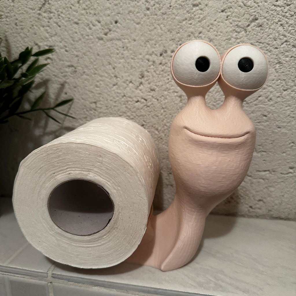 Lustiger Schnecken-Toilettenpapierhalter 2 Farbvariationen 3D-Druck Deko WC Bad Geschenk Schnecke mit Klorolle/witziger Klo-Gag für Gäste-WC