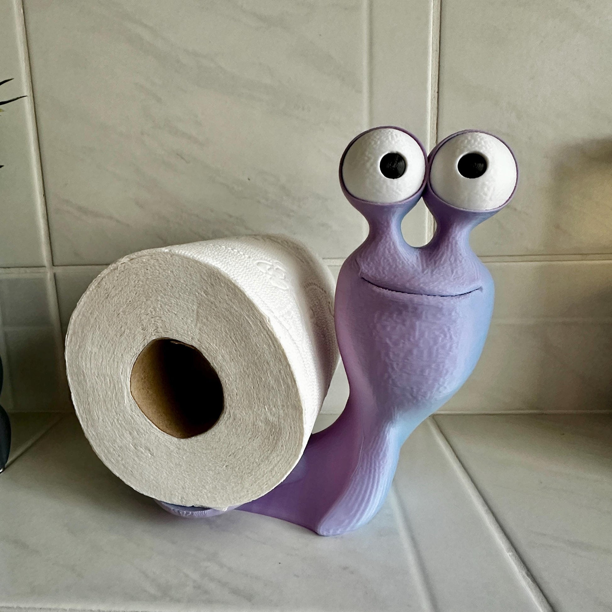 Lustiger Schnecken-Toilettenpapierhalter 2 Farbvariationen 3D-Druck Deko WC Bad Geschenk Schnecke mit Klorolle/witziger Klo-Gag für Gäste-WC