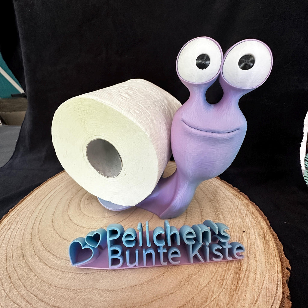 Lustiger Schnecken-Toilettenpapierhalter 2 Farbvariationen 3D-Druck Deko WC Bad Geschenk Schnecke mit Klorolle/witziger Klo-Gag für Gäste-WC