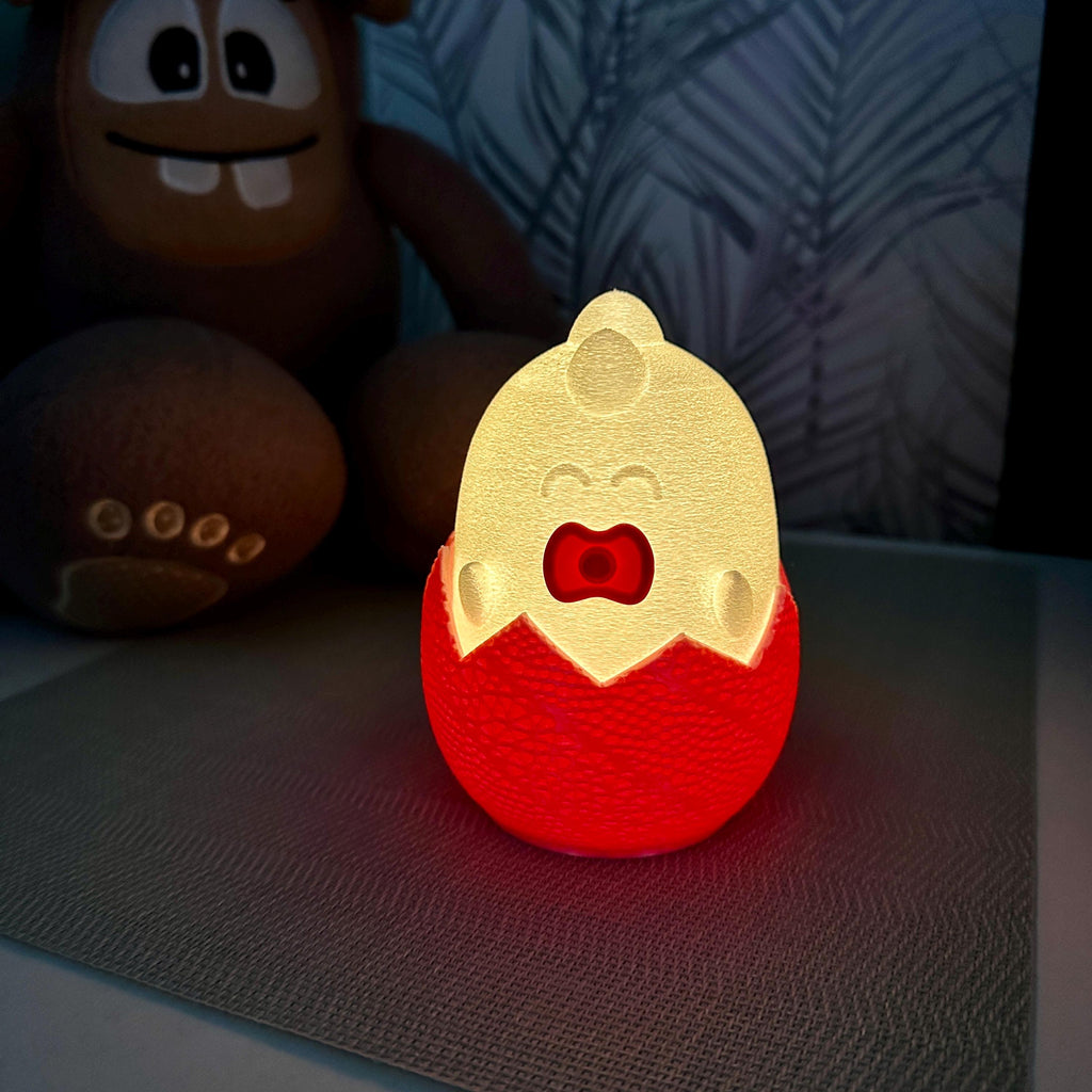 Zauberhafte Dino-Lampe fürs Kinderzimmer.In Rosa u. Blau mit Einsatz für Teelicht oder MH001Lampe. Perfekt als Geschenk (Geburt u.Babyparty)