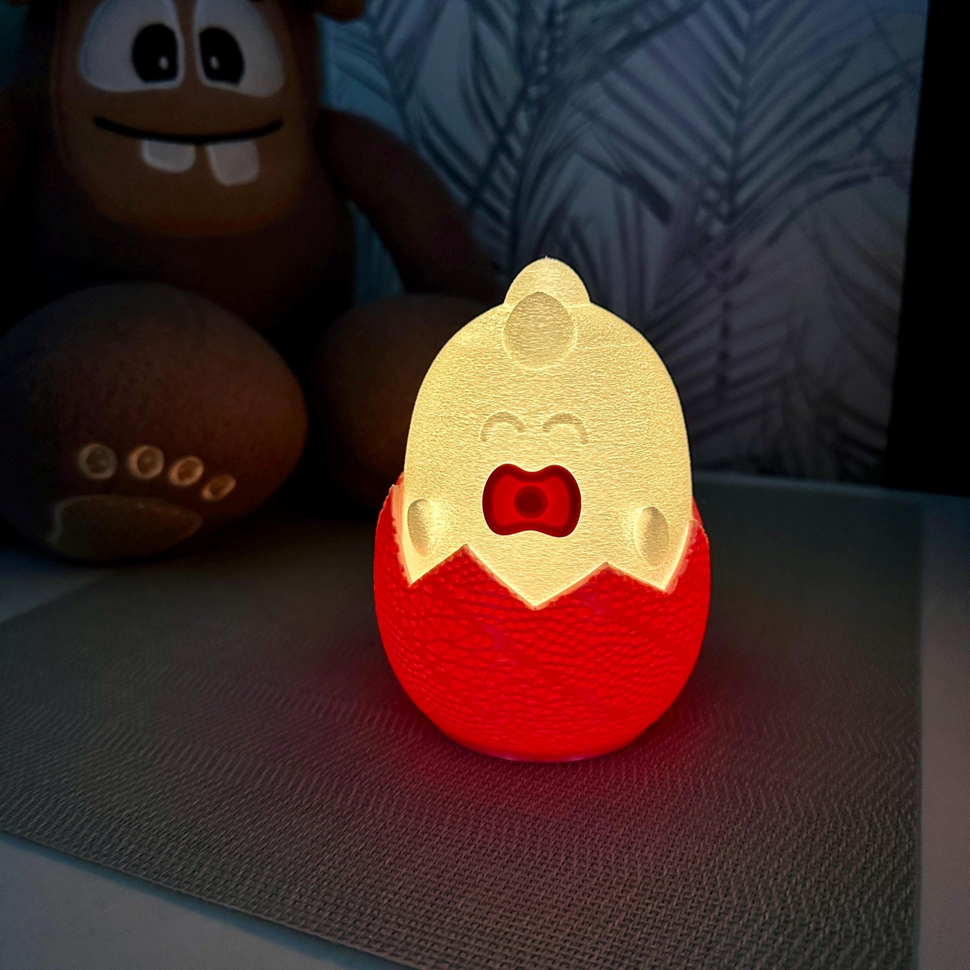 Zauberhafte Dino-Lampe fürs Kinderzimmer.In Rosa u. Blau mit Einsatz für Teelicht oder MH001Lampe. Perfekt als Geschenk (Geburt u.Babyparty)