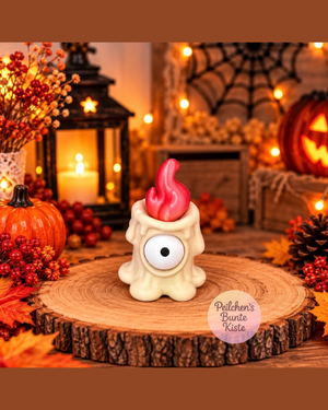 Lustige Kerzenfiguren mit beweglichen Augen – Halloween Deko