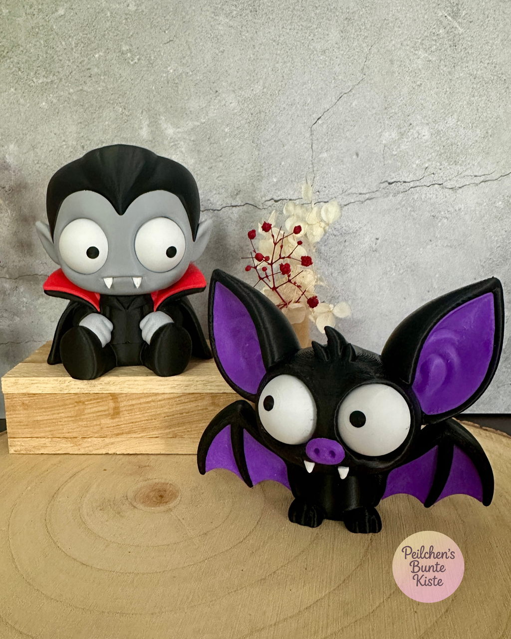 Vampir und Fledermaus mit beweglichen Augen – Mimik Serie