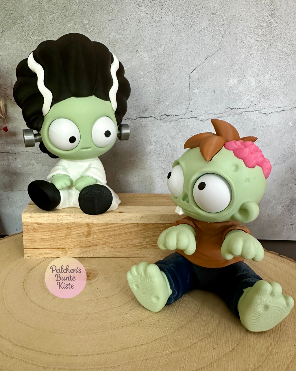 Zombie und Frankensteins Braut – Mimik Serie mit beweglichen Augen