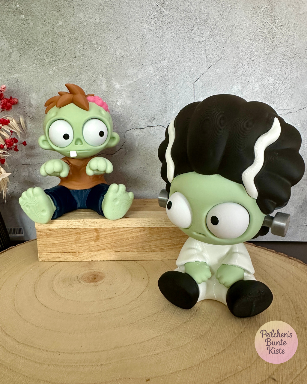 Zombie und Frankensteins Braut – Mimik Serie mit beweglichen Augen