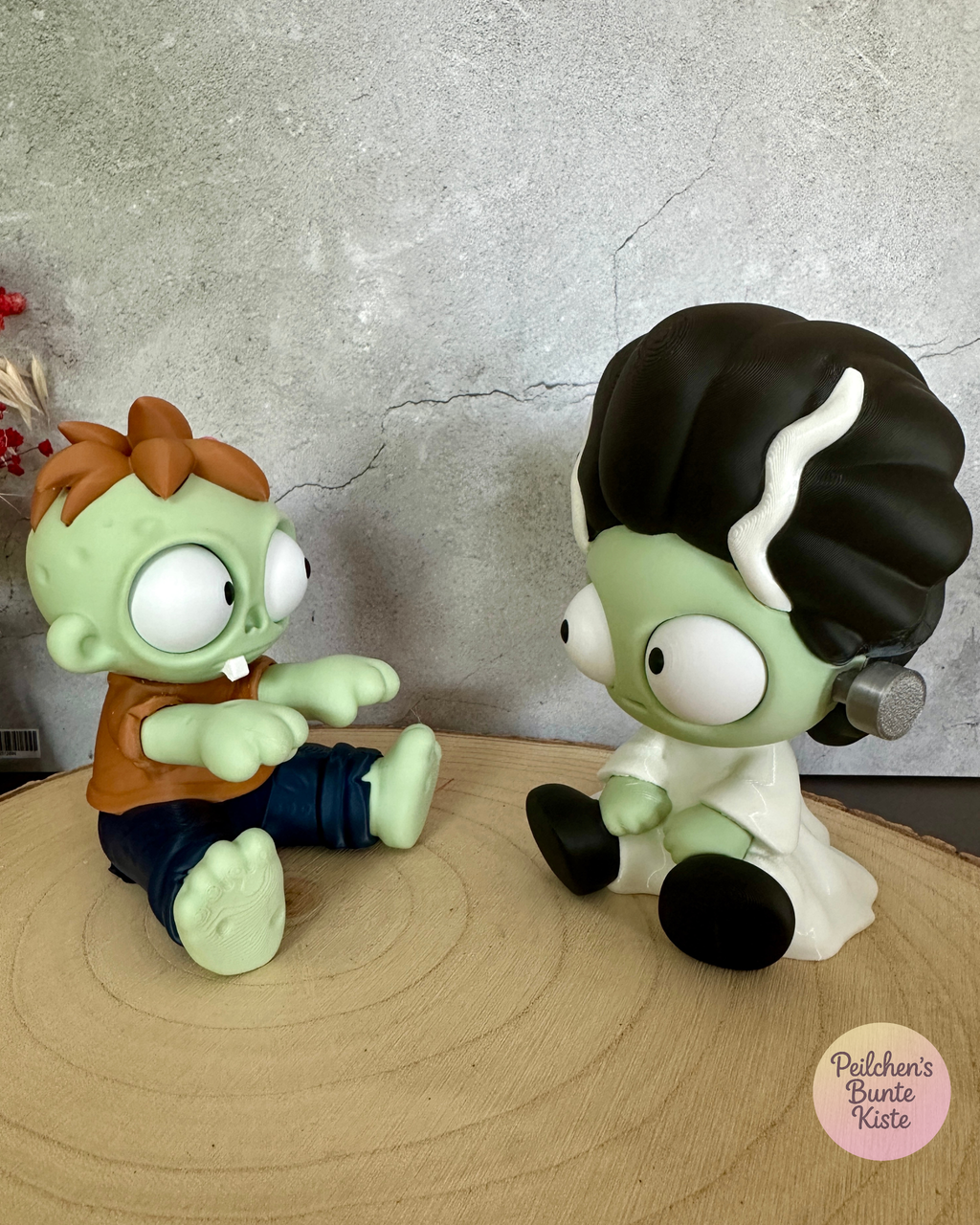 Zombie und Frankensteins Braut – Mimik Serie mit beweglichen Augen
