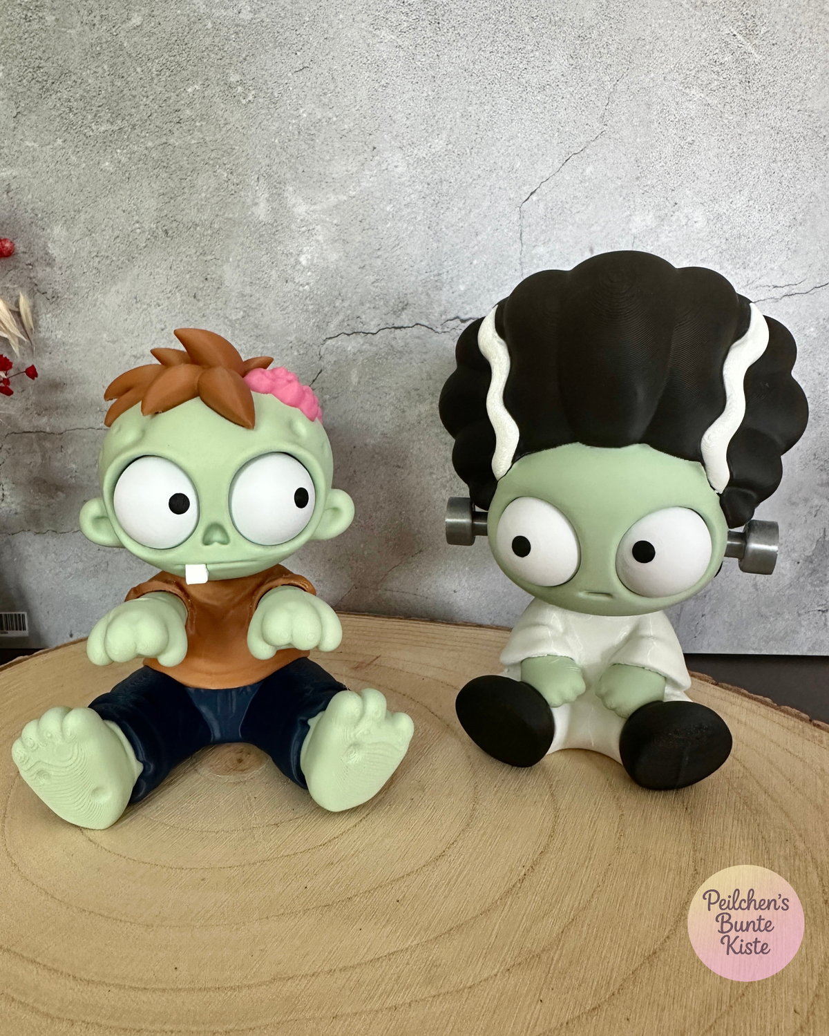 Zombie und Frankensteins Braut – Mimik Serie mit beweglichen Augen
