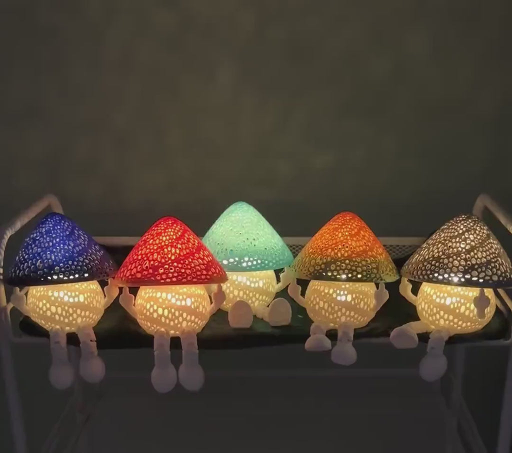 Freche Pilz-Lampe – mit Stil und Mittelfinger Cottagecore und Fairycore Deko – für Erwachsene – Zauberwald Geschenk – Sommerdeko Handgemacht