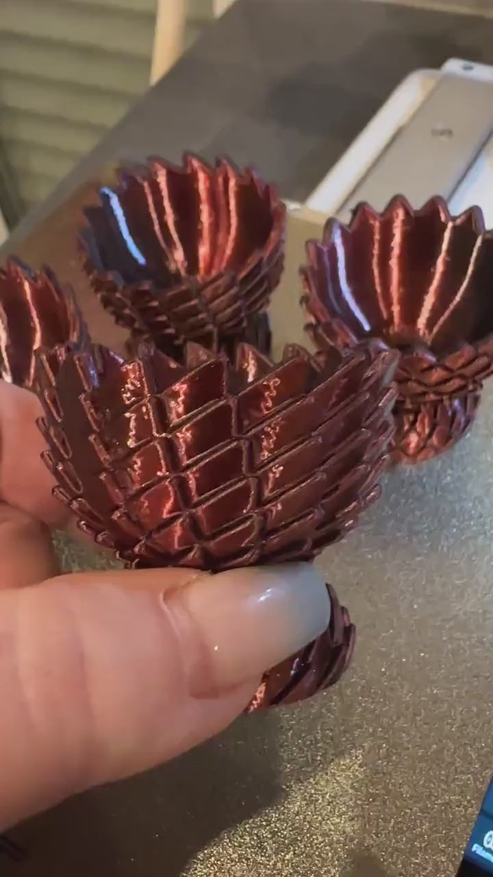 Eierbecher im Drachenschuppen-Design 3D Druck modern glänzendes Geschenk