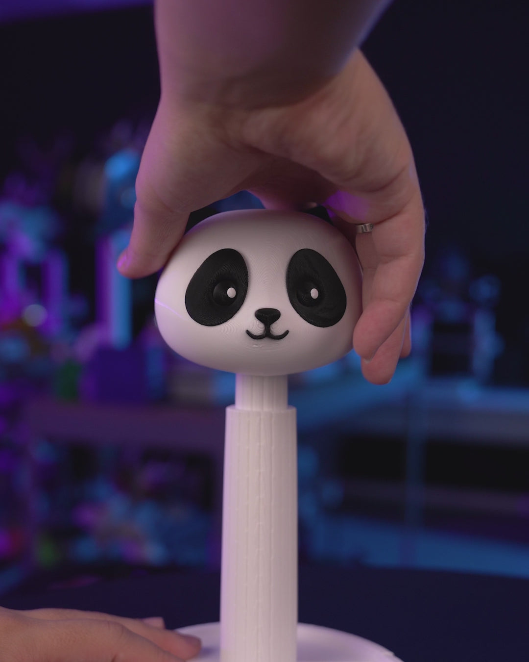 Panda-Kopfhörerständer höhenverstellbar – Niedlicher Headset-Halter für kleine & große Kopfhörer | Geschenk für Pandafans