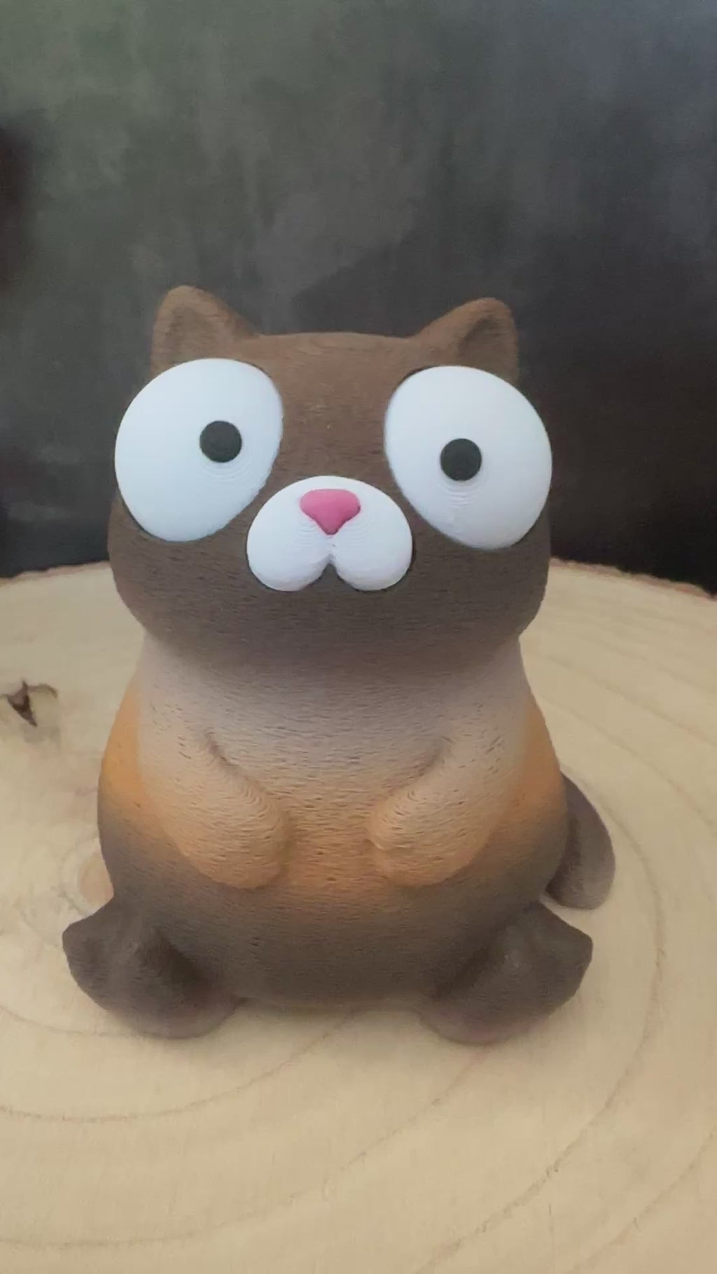Lustige Katze mit beweglichen Augen – Deko mit Charakter