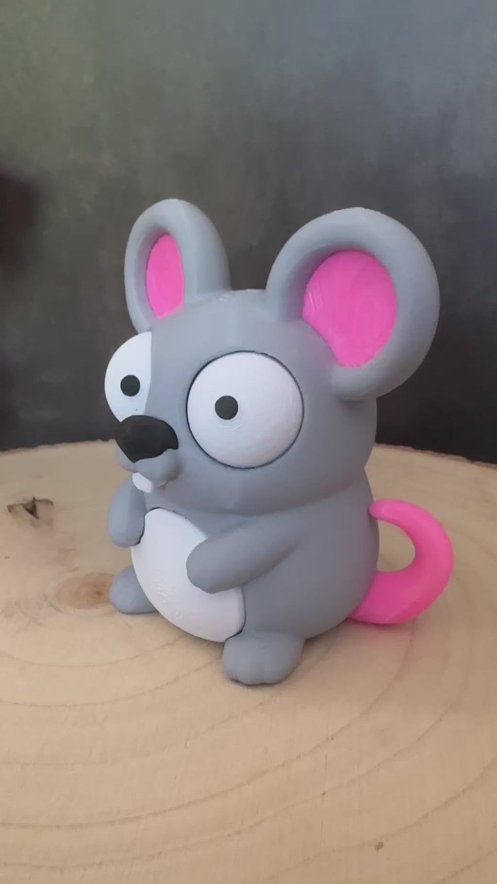 Mimic Maus mit beweglichen Augen – Lustige Kulleraugen-Deko