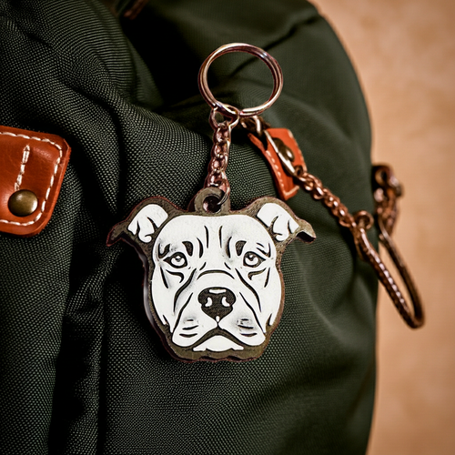 American Staffordshire Terrier Schlüsselanhänger – 3D-Druck